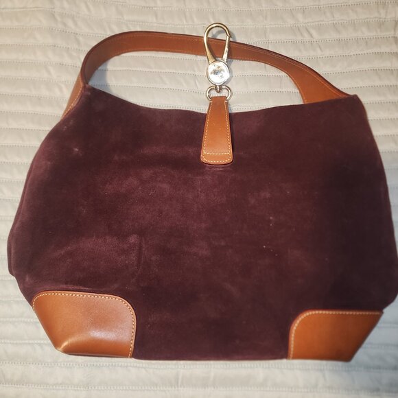 DOONEY & BOURKE~Burgandy Suede Hobo Bag - Picture 4 of 6